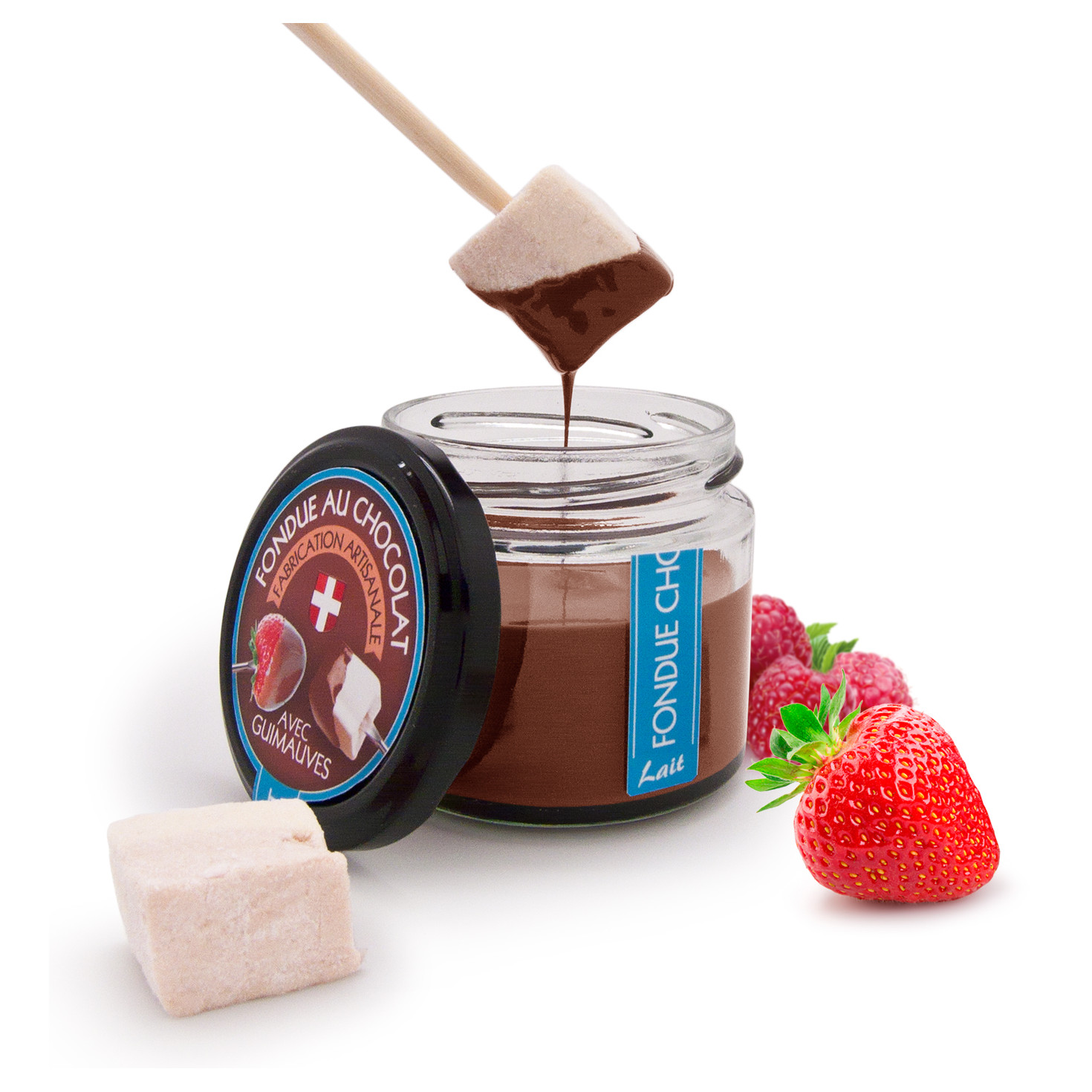 Fondue au chocolat au lait avec guimauve (160 gr)