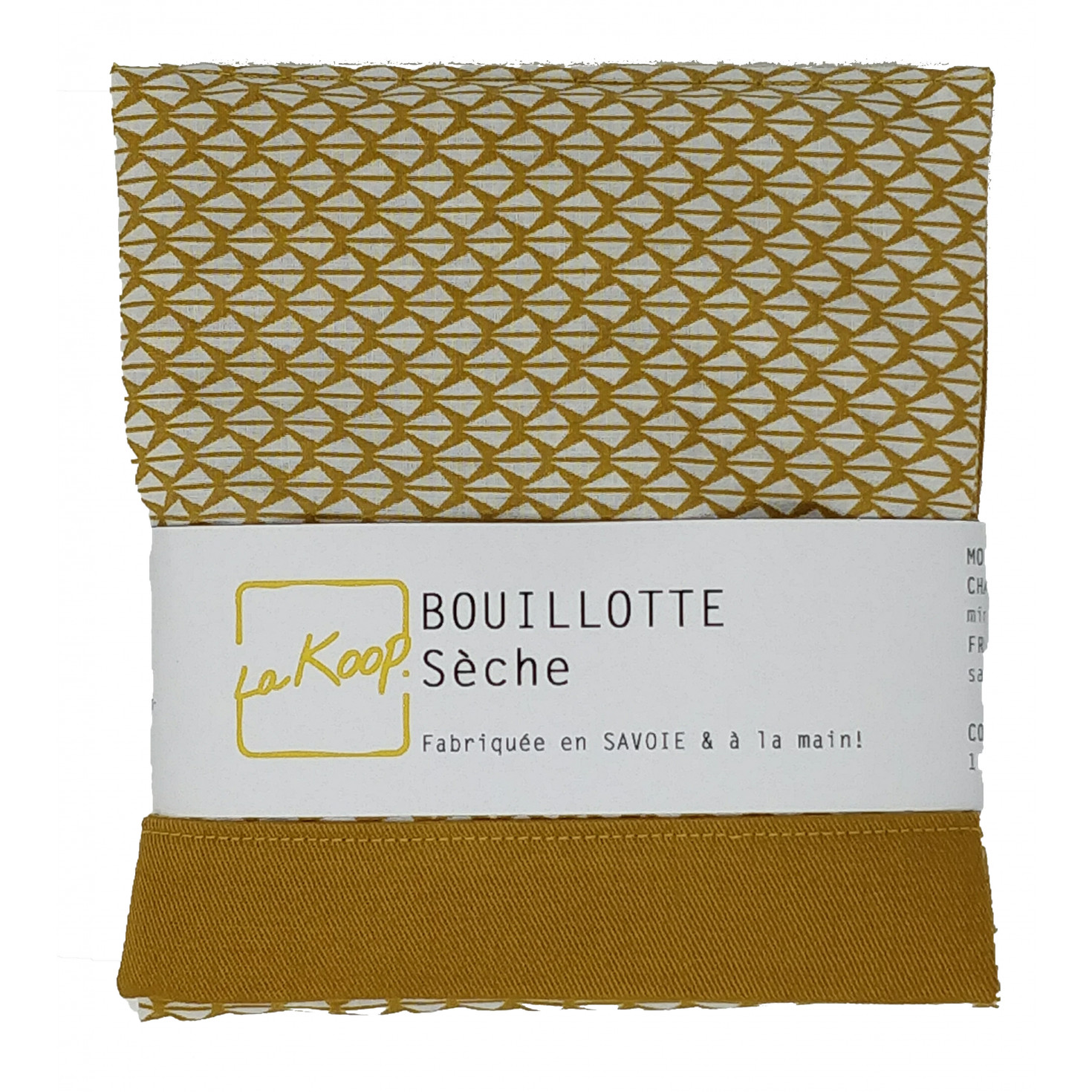 Bouillotte sèche - couleur moutarde